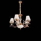 Сучасна класична люстра на 5 лампочок з LED підсвічуванням рожків каркас золото D-9430/5G 4100K, фото 6