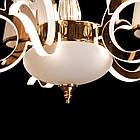 Сучасна класична люстра на 5 лампочок з LED підсвічуванням рожків каркас золото D-9430/5G 4100K, фото 8