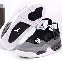 41-45 Nike Air Jordan 4 кроссовки мужские серые Найк Джордан 4