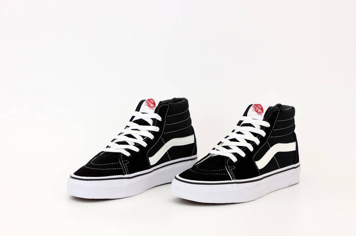 Высокие кеды Vans Sk8-Hi Mid black Ванс СК-8 демисезонные черно белые ...