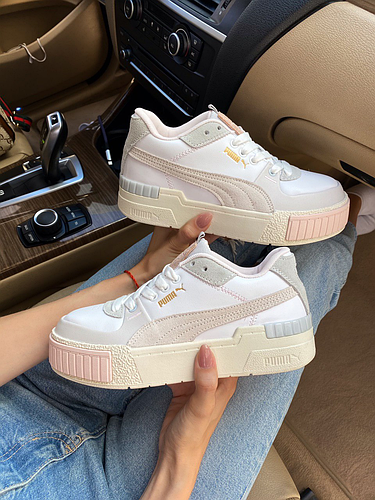 Кожанные кроссовки Puma Cali Bold Sport Mix Marshmallow / Пума кали ...