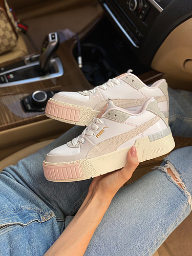 Кожанные кроссовки Puma Cali Bold Sport Mix Marshmallow / Пума кали ...