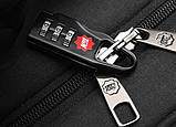 Рюкзак Tigernu, антизлодій, водостійкий, USB підзаряджання, сірий, кодовий замок, фото 6