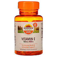 Витамин Е, Sundown Naturals "Vitamin E" 180 мг / 400 МЕ (100 гелевых капсул)