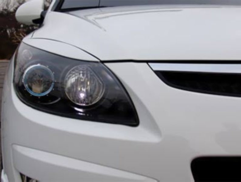 Накладки на фари Hyundai i30 "Широкі", вії Хюндай АЙ30