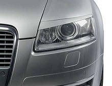 Вії для Audi A6 C6, накладки на фари Ауді А6 Ц6, рестайл
