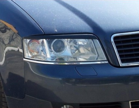 Вії Audi A6 C5 (01-04) вузькі, накладки на фари Ауді А6 Ц5