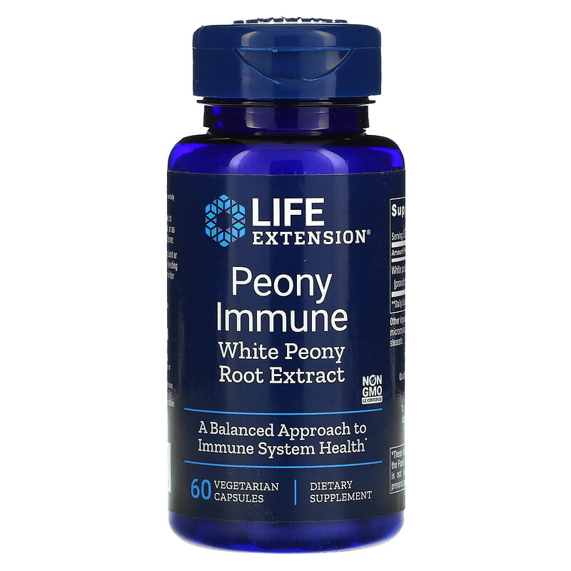 Екстракт білої півонії для підтримки імунітету Life Extension "Peony Immune" 600 мг (60 капсул)