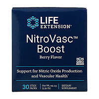 Комплекс для підтримки кровоносних судин Life Extension "NitroVasc Boost" з ягідним смаком (30 стиків)