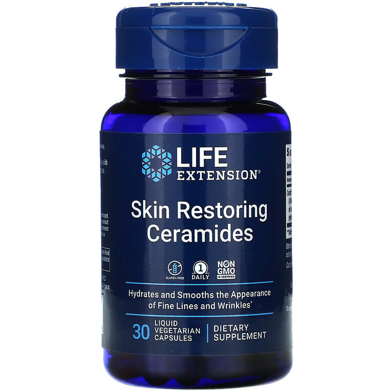 Кераміди для відновлення шкіри Life Extension "Skin Restoring Ceramides" 350 мг (30 капсул)