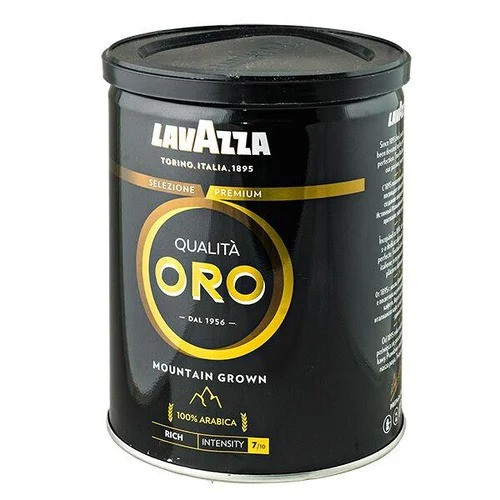 Кава мелена Lavazza Qualità Oro Mountain Grown 100% арабіка 250 г у жерстяній банці