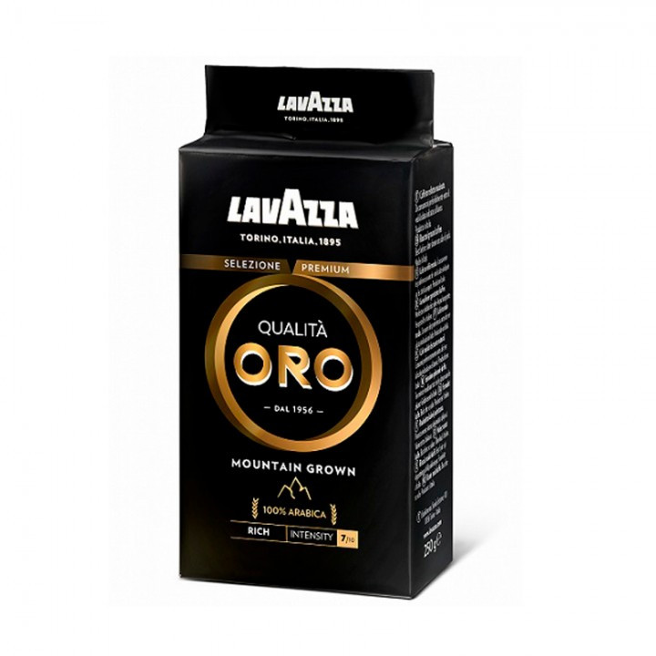 Кава мелена Lavazza Qualita Oro Mountain Grown 100% арабіка 250 грам у вакуумній упаковці, фото 1