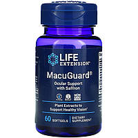 Комплекс для укрепления зрения с шафраном Life Extension "MacuGuard Ocular Support with Saffron" (60 капсул)