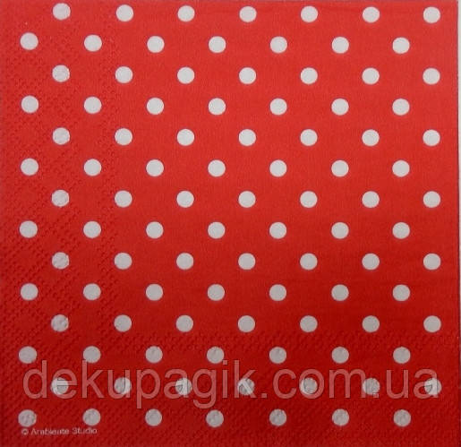 Серветка для декупажу КП -48 (33х33см),червона.