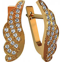 Комплект Кільце Сережки Кулон Крила, фото 4