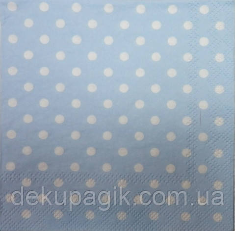 Серветка для декупажу КП -53 (25х25см),блакитна., фото 1