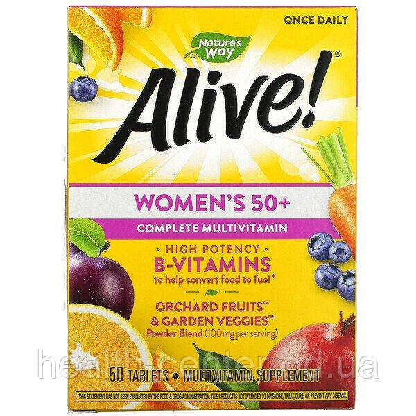 Вітаміни для жінок 50+, 50 таб Alive! Nature's Way USA