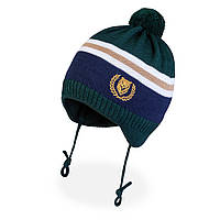 Комплект. Зимняя шапка и шарф для мальчика TuTu арт. 3-005825(44-48, 48-52) 44-48 см, Зеленый