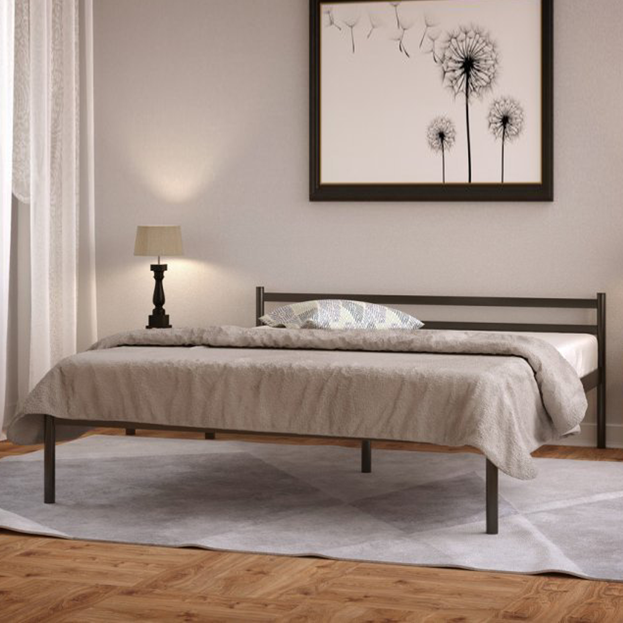 Ліжко металеве двоспальне Комфорт 1/Comfort 1 1200х2000