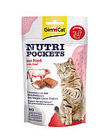 Лакомства для кошек GimCat Nutri Pockets Говядина Солод 60 г