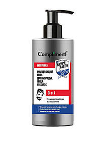 Очищающий гель для бороды, лица и волос 3 в 1 Mens Salon Compliment 320 мл.