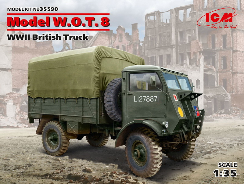 Пластикова модель 1/35 ICM британський вантажний автомобіль 35590 Model W.O.T. 8, фото 1
