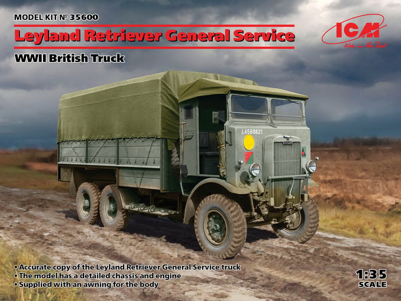 Пластикова модель 1/35 ICM 35600 британський вантажний автомобыль Leyland Retriever, фото 1