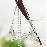 Підвіска з написом Love серце кулон з перлами, фото 3