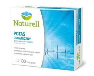 Naturell калію глюконат, 320 мг калію у 4 таблетках, 100 таблеток на 25 днів прийому. До 07/2026