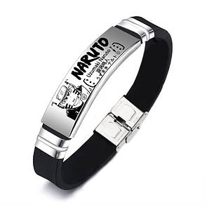 Браслет NARUTO "Uzumaki Naruto" з нержавіючої медичної сталі на силіконовому ремінці