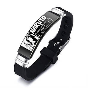 Браслет NARUTO "Namikaze Minato" з нержавіючої медичної сталі на силіконовому ремінці
