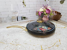 Сковорода з антипригарним гранітним покриттям 28*7 CM  (3,5 л) золото OMS 3241GL-28-3,5л-Gold - Lux-Comfort