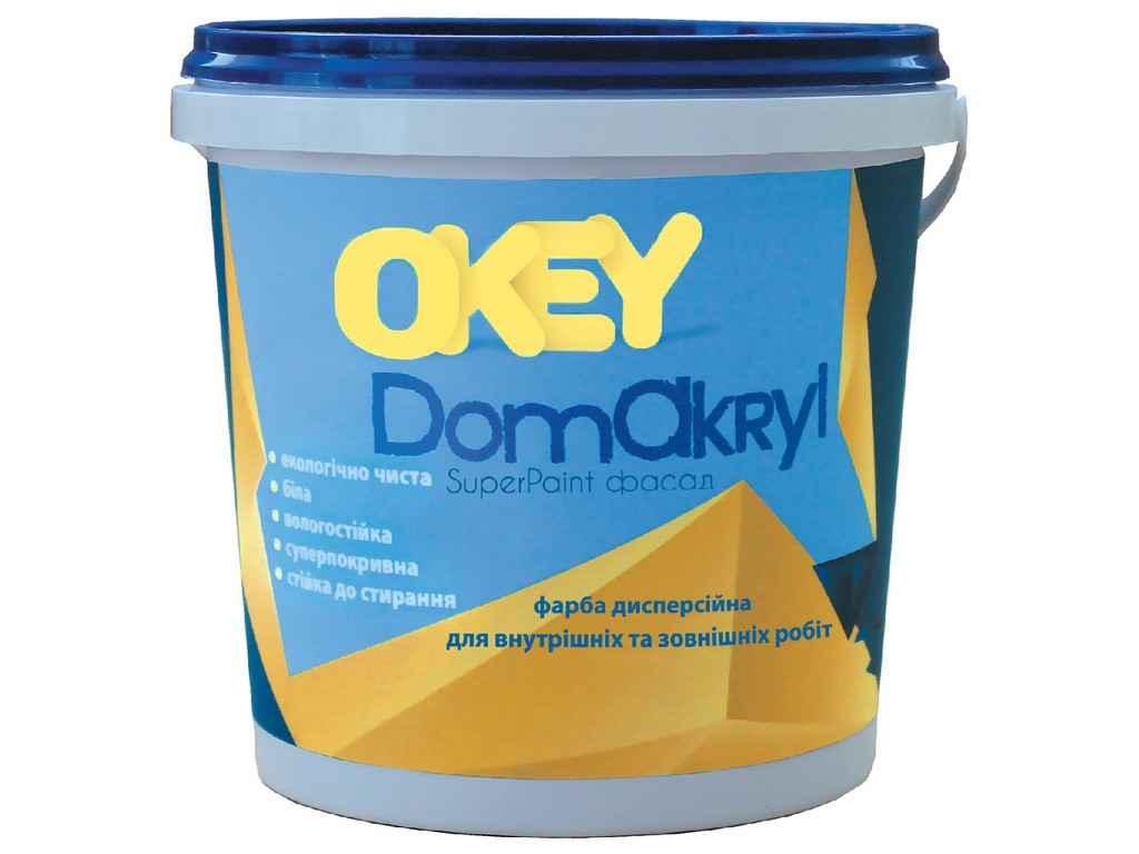 Фарба фасадна 6,3кг Біла DomAkryl ТМ OKEY