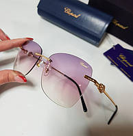 Брендовые безоправные очки Chopard SCH - розовый градиент