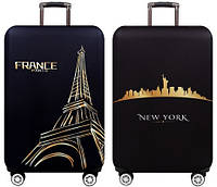Чехол на чемодан Paris France плотный L