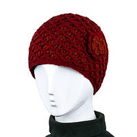 Шапка жіноча в'язана вовняна