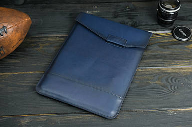 Шкіряний чохол для MacBook Air 13" (2018-2021) Дизайн №21, натуральна шкіра італійський Краст, колір Синій