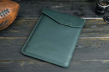 Шкіряний чохол для MacBook Air 13" (2018-2021) Дизайн №21, натуральна шкіра Grand, колір Зелений