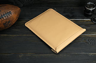 Шкіряний чохол для MacBook Air 13" (2018-2021) Дизайн №21, натуральна шкіра Grand, колір Бежевий, фото 5
