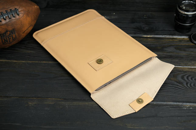Шкіряний чохол для MacBook Air 13" (2018-2021) Дизайн №21, натуральна шкіра Grand, колір Бежевий, фото 1