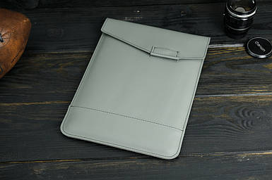 Шкіряний чохол для MacBook Air 13" (2018-2021) Дизайн №21, натуральна шкіра Grand, колір Сірий