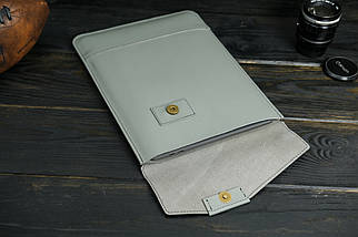 Шкіряний чохол для MacBook Air 13" (2018-2021) Дизайн №21, натуральна шкіра Grand, колір Сірий, фото 4