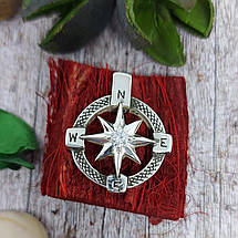 Троянда вітрів, компас, кулон, підвіс, фото 4