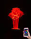3d-світильник Букет 3 троянди, 3д-нічник, кілька підсвіток (на bluetooth), фото 2