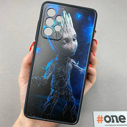 Чохол для Samsung Galaxy A52s матовий із принтом захистом для камери чохол на самсунг а52с чорний гурт PCR, фото 1