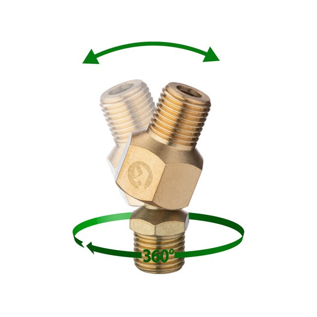 Шарнир поворотный наружная резьба 1/4"-1/4", латунь STORM INTERTOOL PT-2208 - фото 4 - id-p1551412890