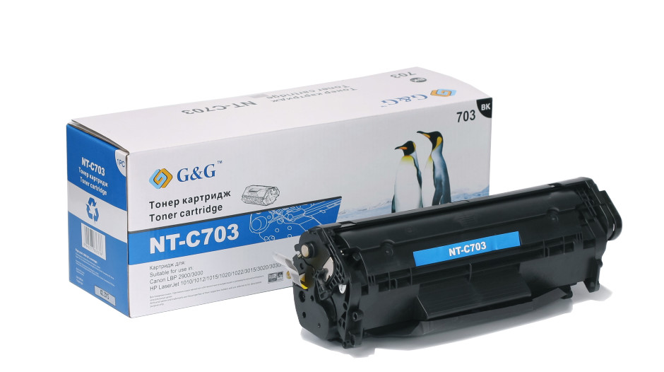 Лазерний картридж 703 аналог, сумісний Q2612A для Canon LBP-2900, HP LJ 1010 series