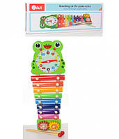 Дитяча Іграшка Ксилофон Md 2170 Дерев'яний (жаба) Denver