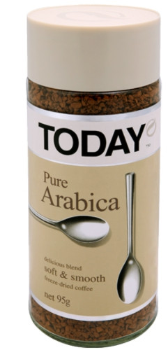 Кава розчинна Today Pure Arabica 95 грам у скляній банці