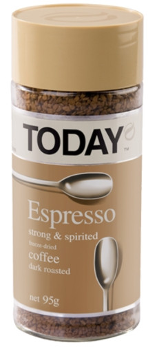 Кава розчинна Today Espresso 95 грамів у скляній банці